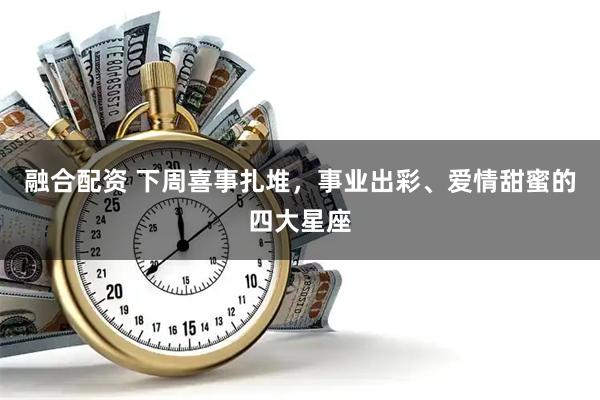 融合配资 下周喜事扎堆，事业出彩、爱情甜蜜的四大星座