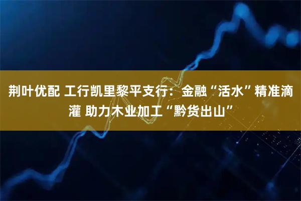 荆叶优配 工行凯里黎平支行：金融“活水”精准滴灌 助力木业加工“黔货出山”